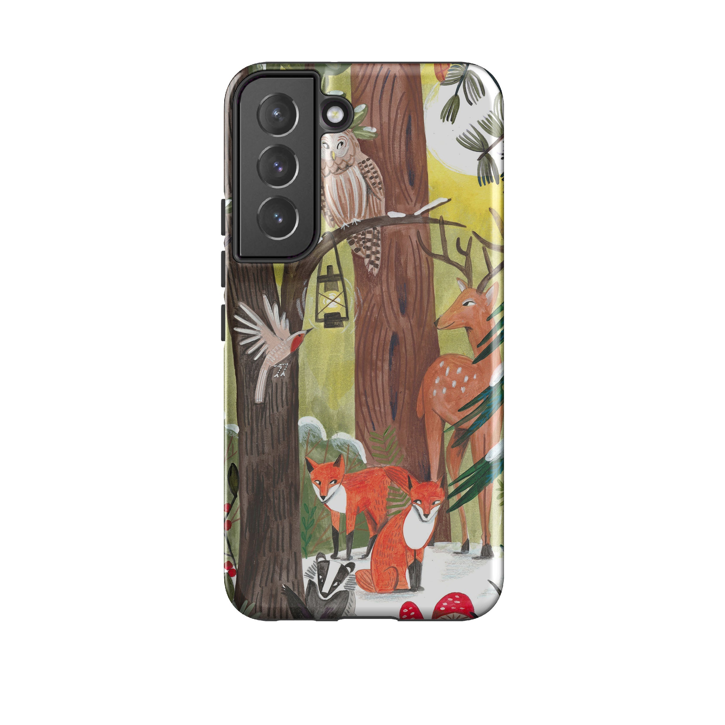 Samsung phone case-Winter Wonderland By Caroline Bonne Muller-Product Details Raised bevel to protect screen from scratches. Impact resistant polycarbonate shell and shock absorbing inner TPU liner. Secure fit with design wrapping around side of the case and full access to ports. Compatible with Qi-standard wireless charging. Thickness 1/8 inch (3mm), weight 30g. Compatibility See drop down menu for options, please select the right case as we print to order.-Stringberry