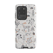 Samsung phone case-Winterfold A By Ali Brookes-Product Details Raised bevel to protect screen from scratches. Impact resistant polycarbonate shell and shock absorbing inner TPU liner. Secure fit with design wrapping around side of the case and full access to ports. Compatible with Qi-standard wireless charging. Thickness 1/8 inch (3mm), weight 30g. Compatibility See drop down menu for options, please select the right case as we print to order.-Stringberry