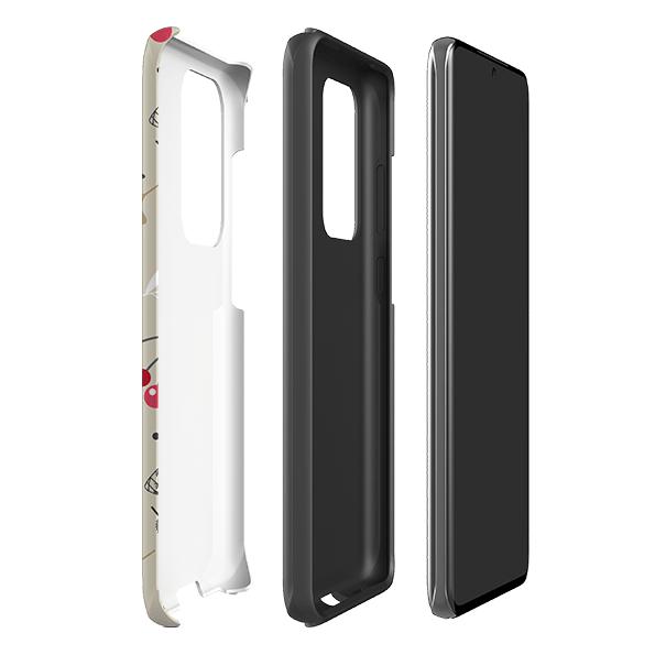 Samsung phone case-Wonderland-Product Details Raised bevel to protect screen from scratches. Impact resistant polycarbonate shell and shock absorbing inner TPU liner. Secure fit with design wrapping around side of the case and full access to ports. Compatible with Qi-standard wireless charging. Thickness 1/8 inch (3mm), weight 30g. Compatibility See drop down menu for options, please select the right case as we print to order.-Stringberry