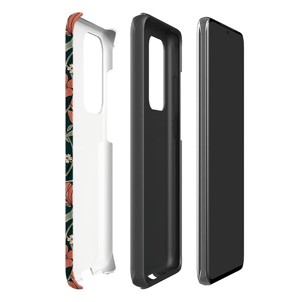 Samsung phone case-Woodcroft-Product Details Raised bevel to protect screen from scratches. Impact resistant polycarbonate shell and shock absorbing inner TPU liner. Secure fit with design wrapping around side of the case and full access to ports. Compatible with Qi-standard wireless charging. Thickness 1/8 inch (3mm), weight 30g. Compatibility See drop down menu for options, please select the right case as we print to order.-Stringberry