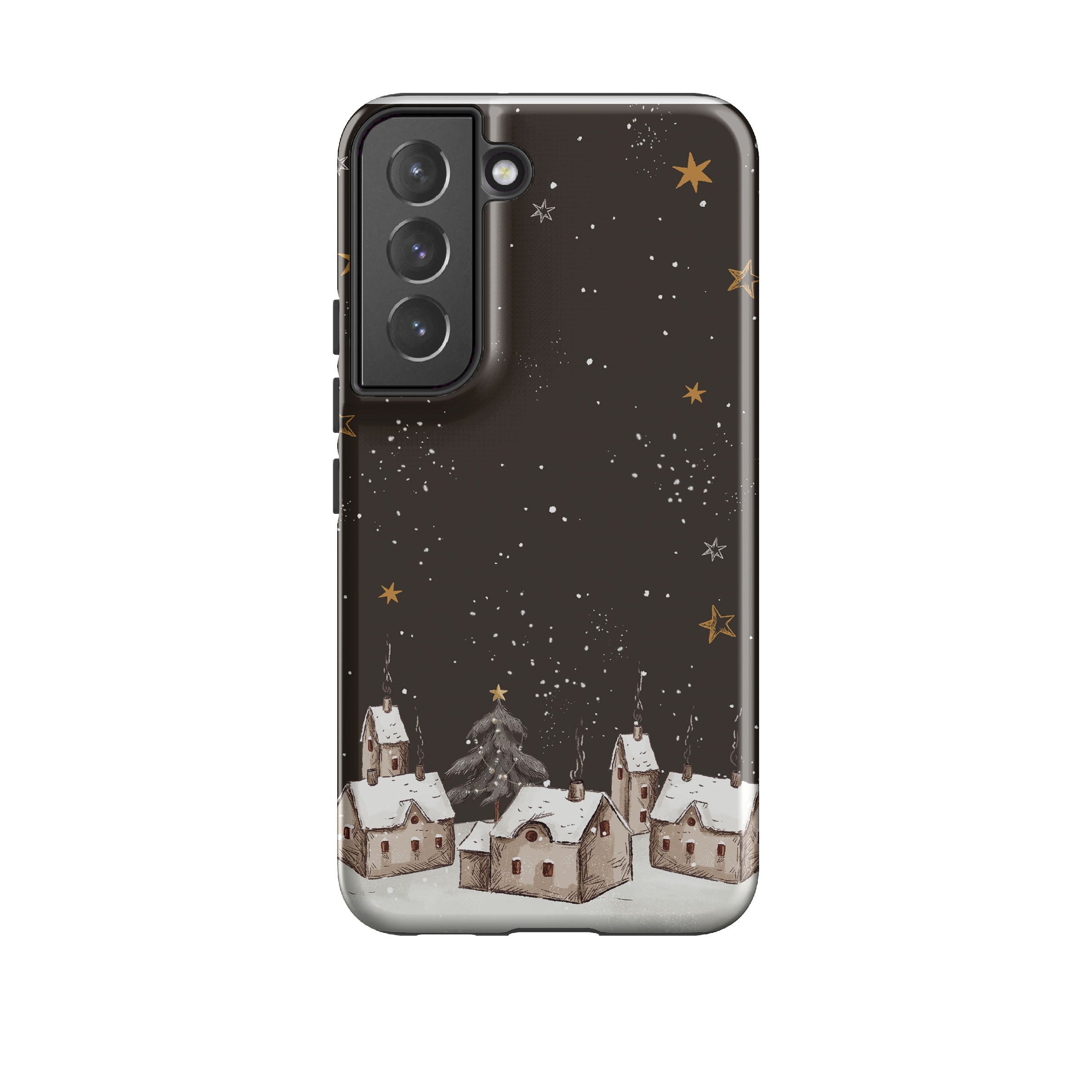 Samsung phone case-Xmas Eve-Product Details Raised bevel to protect screen from scratches. Impact resistant polycarbonate shell and shock absorbing inner TPU liner. Secure fit with design wrapping around side of the case and full access to ports. Compatible with Qi-standard wireless charging. Thickness 1/8 inch (3mm), weight 30g. Compatibility See drop down menu for options, please select the right case as we print to order.-Stringberry