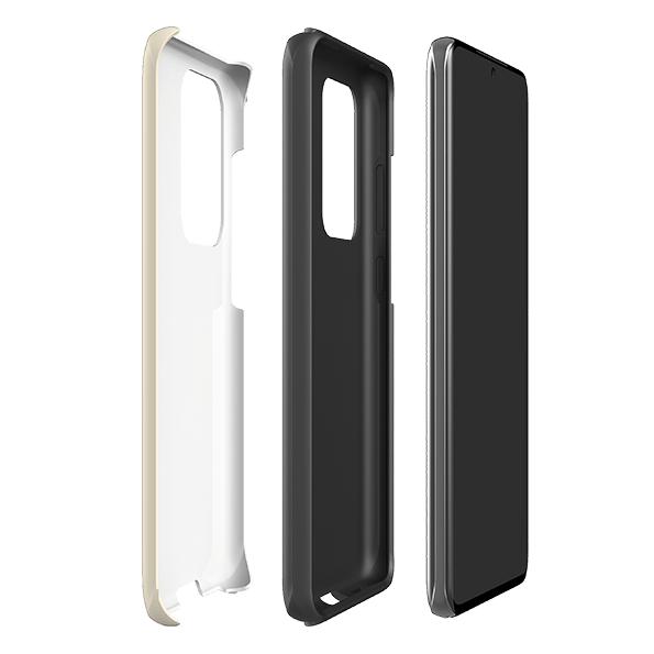 Samsung phone case-Bee I-Product Details Raised bevel to protect screen from scratches. Impact resistant polycarbonate shell and shock absorbing inner TPU liner. Secure fit with design wrapping around side of the case and full access to ports. Compatible with Qi-standard wireless charging. Thickness 1/8 inch (3mm), weight 30g. Compatibility See drop down menu for options, please select the right case as we print to order.-Stringberry