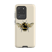 Samsung phone case-Bee I-Product Details Raised bevel to protect screen from scratches. Impact resistant polycarbonate shell and shock absorbing inner TPU liner. Secure fit with design wrapping around side of the case and full access to ports. Compatible with Qi-standard wireless charging. Thickness 1/8 inch (3mm), weight 30g. Compatibility See drop down menu for options, please select the right case as we print to order.-Stringberry