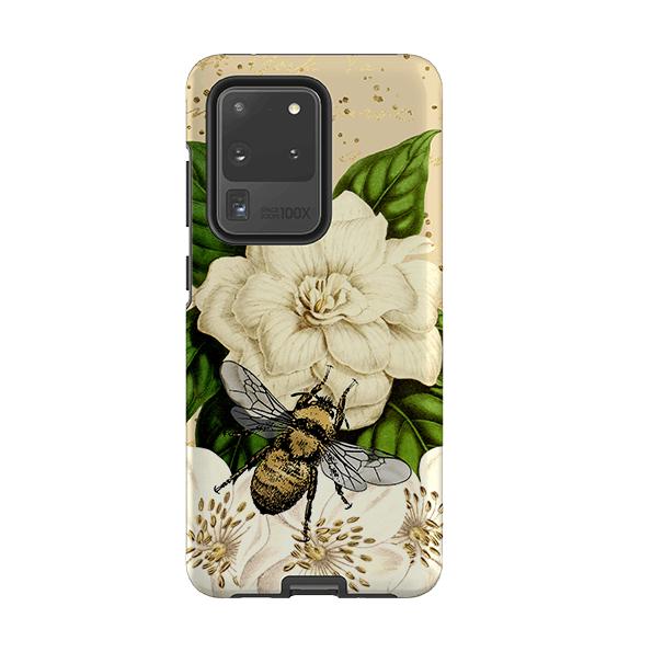 Samsung phone case-Bee Line-Product Details Raised bevel to protect screen from scratches. Impact resistant polycarbonate shell and shock absorbing inner TPU liner. Secure fit with design wrapping around side of the case and full access to ports. Compatible with Qi-standard wireless charging. Thickness 1/8 inch (3mm), weight 30g. Compatibility See drop down menu for options, please select the right case as we print to order.-Stringberry