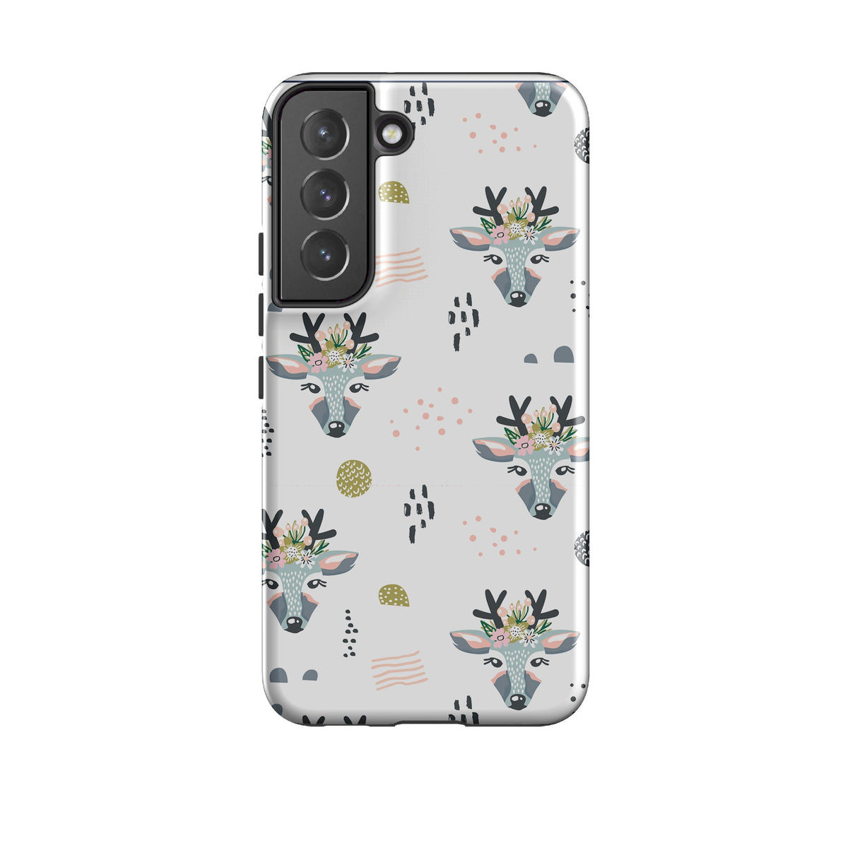 Samsung phone case-Boho Xmas-Product Details Raised bevel to protect screen from scratches. Impact resistant polycarbonate shell and shock absorbing inner TPU liner. Secure fit with design wrapping around side of the case and full access to ports. Compatible with Qi-standard wireless charging. Thickness 1/8 inch (3mm), weight 30g. Compatibility See drop down menu for options, please select the right case as we print to order.-Stringberry