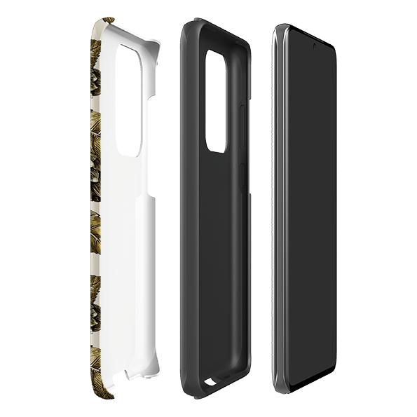 Custodia Samsung Buscot Park - Dettagli: Smusso rialzato per proteggere schermo da graffi. Guscio policarbonato resistente, fodero TPU ammortizzante. Adattamento sicuro, accesso porte completo, compatibile ricarica wireless standard Qi. Spessore 1/8 pollice (3mm), peso 30g. Compatibilità: vedi menu a discesa, seleziona custodia corretta, stampiamo su ordinazione - Stringberry