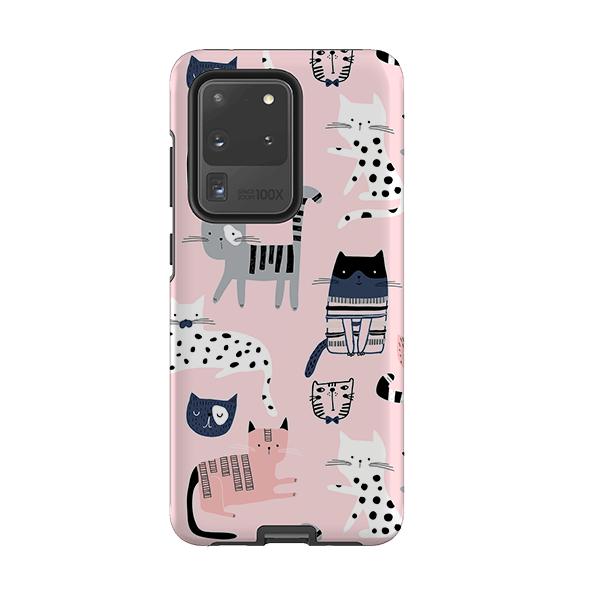 Samsung phone case-Cat-titude-Product Details Raised bevel to protect screen from scratches. Impact resistant polycarbonate shell and shock absorbing inner TPU liner. Secure fit with design wrapping around side of the case and full access to ports. Compatible with Qi-standard wireless charging. Thickness 1/8 inch (3mm), weight 30g. Compatibility See drop down menu for options, please select the right case as we print to order.-Stringberry