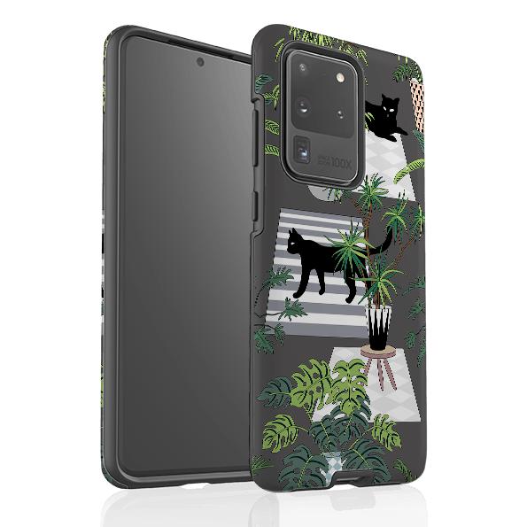 Samsung phone case-Catfield-Product Details Raised bevel to protect screen from scratches. Impact resistant polycarbonate shell and shock absorbing inner TPU liner. Secure fit with design wrapping around side of the case and full access to ports. Compatible with Qi-standard wireless charging. Thickness 1/8 inch (3mm), weight 30g. Compatibility See drop down menu for options, please select the right case as we print to order.-Stringberry