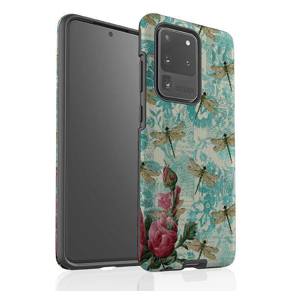 Samsung phone case-Dragon Essence-Product Details Raised bevel to protect screen from scratches. Impact resistant polycarbonate shell and shock absorbing inner TPU liner. Secure fit with design wrapping around side of the case and full access to ports. Compatible with Qi-standard wireless charging. Thickness 1/8 inch (3mm), weight 30g. Compatibility See drop down menu for options, please select the right case as we print to order.-Stringberry