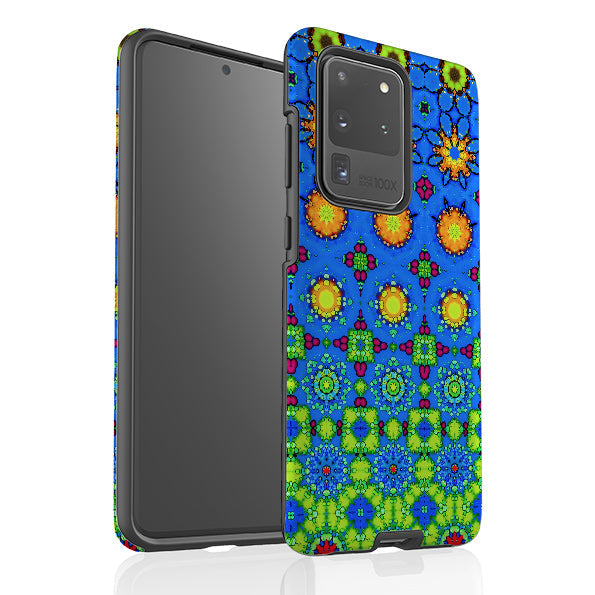 Samsung phone case-Electric Zoo-Product Details Raised bevel to protect screen from scratches. Impact resistant polycarbonate shell and shock absorbing inner TPU liner. Secure fit with design wrapping around side of the case and full access to ports. Compatible with Qi-standard wireless charging. Thickness 1/8 inch (3mm), weight 30g. Compatibility See drop down menu for options, please select the right case as we print to order.-Stringberry