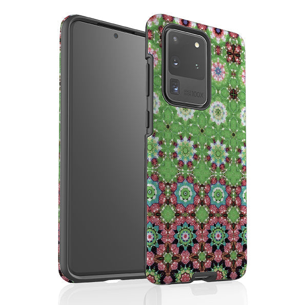 Samsung phone case-Floydfest-Product Details Raised bevel to protect screen from scratches. Impact resistant polycarbonate shell and shock absorbing inner TPU liner. Secure fit with design wrapping around side of the case and full access to ports. Compatible with Qi-standard wireless charging. Thickness 1/8 inch (3mm), weight 30g. Compatibility See drop down menu for options, please select the right case as we print to order.-Stringberry