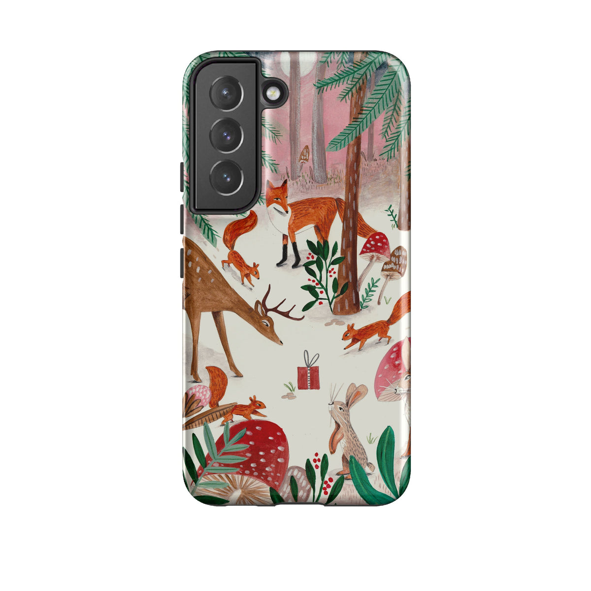 Samsung phone case-Forest Gifts By Caroline Bonne Muller-Product Details Raised bevel to protect screen from scratches. Impact resistant polycarbonate shell and shock absorbing inner TPU liner. Secure fit with design wrapping around side of the case and full access to ports. Compatible with Qi-standard wireless charging. Thickness 1/8 inch (3mm), weight 30g. Compatibility See drop down menu for options, please select the right case as we print to order.-Stringberry