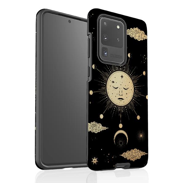 Samsung phone case-Full Moon-Product Details Raised bevel to protect screen from scratches. Impact resistant polycarbonate shell and shock absorbing inner TPU liner. Secure fit with design wrapping around side of the case and full access to ports. Compatible with Qi-standard wireless charging. Thickness 1/8 inch (3mm), weight 30g. Compatibility See drop down menu for options, please select the right case as we print to order.-Stringberry