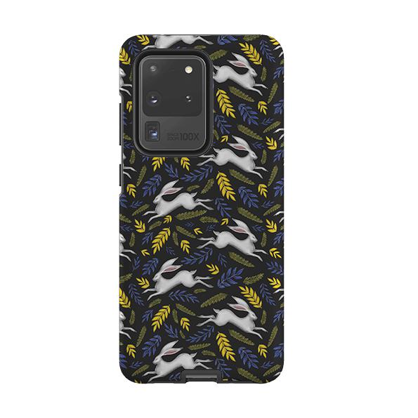 Samsung phone case-Hares By Catherine Rowe-Product Details Raised bevel to protect screen from scratches. Impact resistant polycarbonate shell and shock absorbing inner TPU liner. Secure fit with design wrapping around side of the case and full access to ports. Compatible with Qi-standard wireless charging. Thickness 1/8 inch (3mm), weight 30g. Compatibility See drop down menu for options, please select the right case as we print to order.-Stringberry