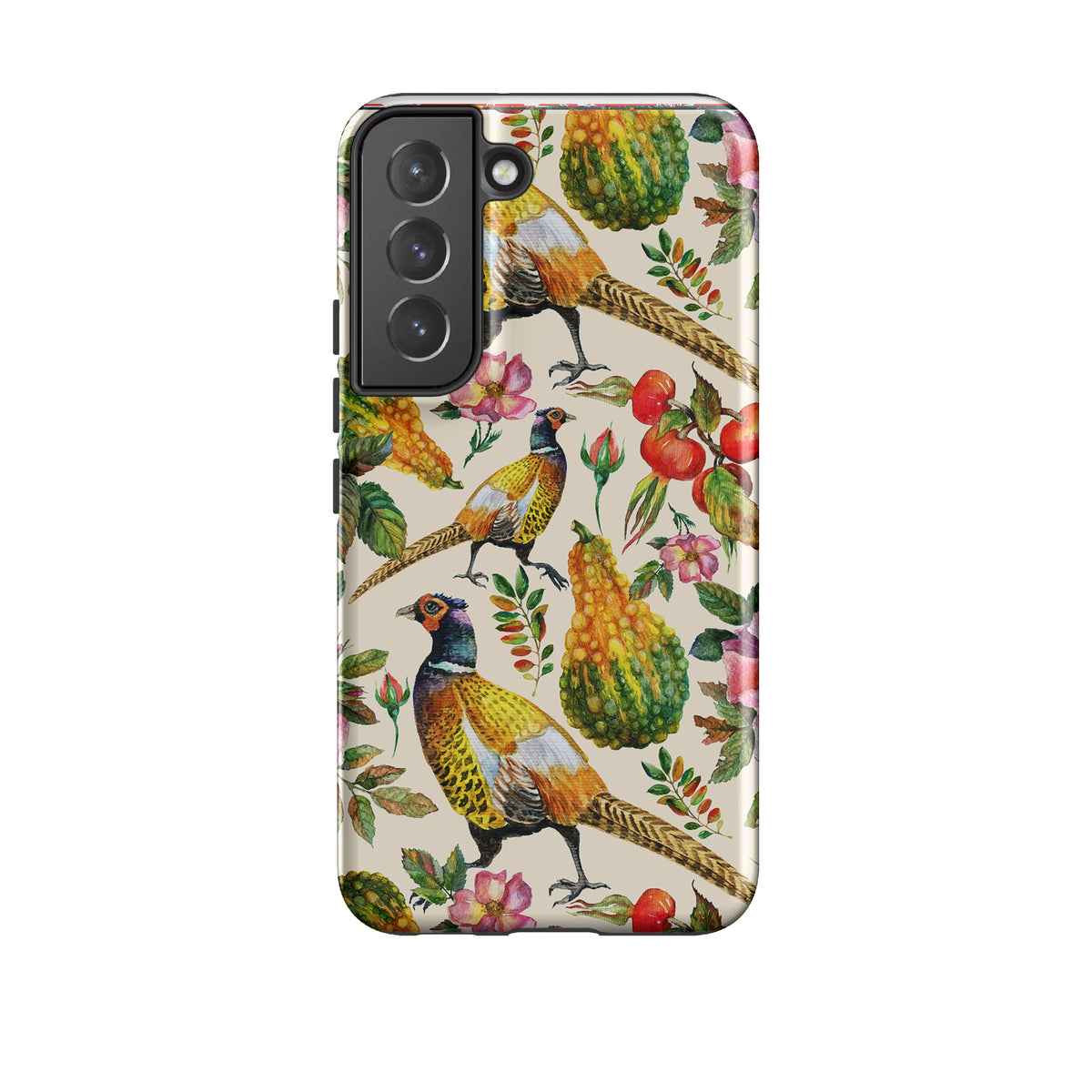 Samsung phone case-Harvest-Product Details Raised bevel to protect screen from scratches. Impact resistant polycarbonate shell and shock absorbing inner TPU liner. Secure fit with design wrapping around side of the case and full access to ports. Compatible with Qi-standard wireless charging. Thickness 1/8 inch (3mm), weight 30g. Compatibility See drop down menu for options, please select the right case as we print to order.-Stringberry