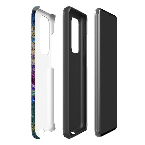 Samsung phone case-In Heaven-Product Details Raised bevel to protect screen from scratches. Impact resistant polycarbonate shell and shock absorbing inner TPU liner. Secure fit with design wrapping around side of the case and full access to ports. Compatible with Qi-standard wireless charging. Thickness 1/8 inch (3mm), weight 30g. Compatibility See drop down menu for options, please select the right case as we print to order.-Stringberry