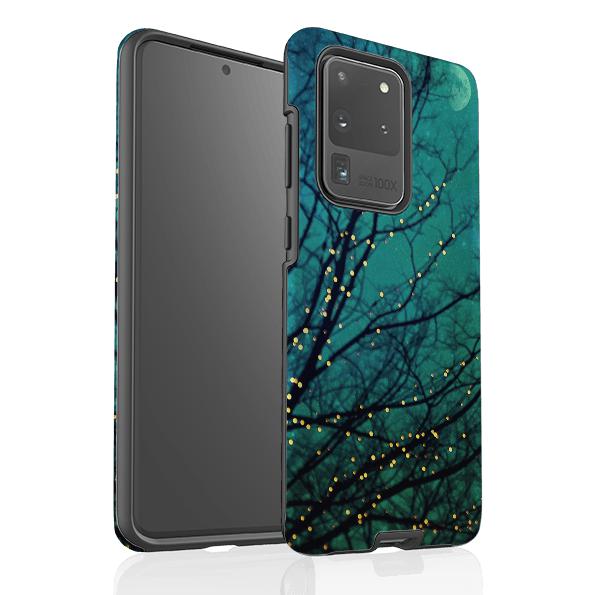 Samsung phone case-Magical Nights-Product Details Raised bevel to protect screen from scratches. Impact resistant polycarbonate shell and shock absorbing inner TPU liner. Secure fit with design wrapping around side of the case and full access to ports. Compatible with Qi-standard wireless charging. Thickness 1/8 inch (3mm), weight 30g. Compatibility See drop down menu for options, please select the right case as we print to order.-Stringberry