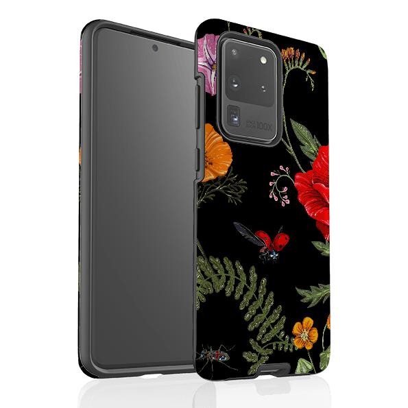 Samsung phone case-Moonlight Garden-Product Details Raised bevel to protect screen from scratches. Impact resistant polycarbonate shell and shock absorbing inner TPU liner. Secure fit with design wrapping around side of the case and full access to ports. Compatible with Qi-standard wireless charging. Thickness 1/8 inch (3mm), weight 30g. Compatibility See drop down menu for options, please select the right case as we print to order.-Stringberry