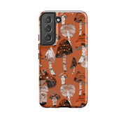 Samsung phone case-Mushrooms-Product Details Raised bevel to protect screen from scratches. Impact resistant polycarbonate shell and shock absorbing inner TPU liner. Secure fit with design wrapping around side of the case and full access to ports. Compatible with Qi-standard wireless charging. Thickness 1/8 inch (3mm), weight 30g. Compatibility See drop down menu for options, please select the right case as we print to order.-Stringberry