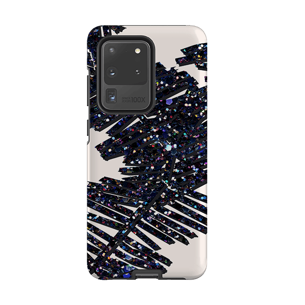 Samsung phone case-Night Palm By Kitty Joseph-Product Details Raised bevel to protect screen from scratches. Impact resistant polycarbonate shell and shock absorbing inner TPU liner. Secure fit with design wrapping around side of the case and full access to ports. Compatible with Qi-standard wireless charging. Thickness 1/8 inch (3mm), weight 30g. Compatibility See drop down menu for options, please select the right case as we print to order.-Stringberry