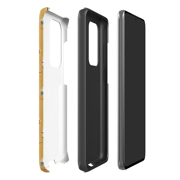 Samsung phone case-Oodles Of Noodles By Katherine Quinn-Product Details Raised bevel to protect screen from scratches. Impact resistant polycarbonate shell and shock absorbing inner TPU liner. Secure fit with design wrapping around side of the case and full access to ports. Compatible with Qi-standard wireless charging. Thickness 1/8 inch (3mm), weight 30g. Compatibility See drop down menu for options, please select the right case as we print to order.-Stringberry