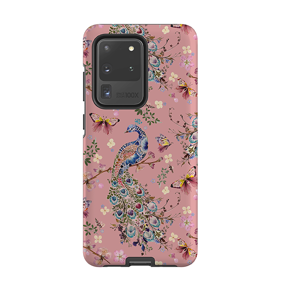 Samsung Tough Case – Pfau und Kirschblüten Lupine von Helen Ahpornsiri