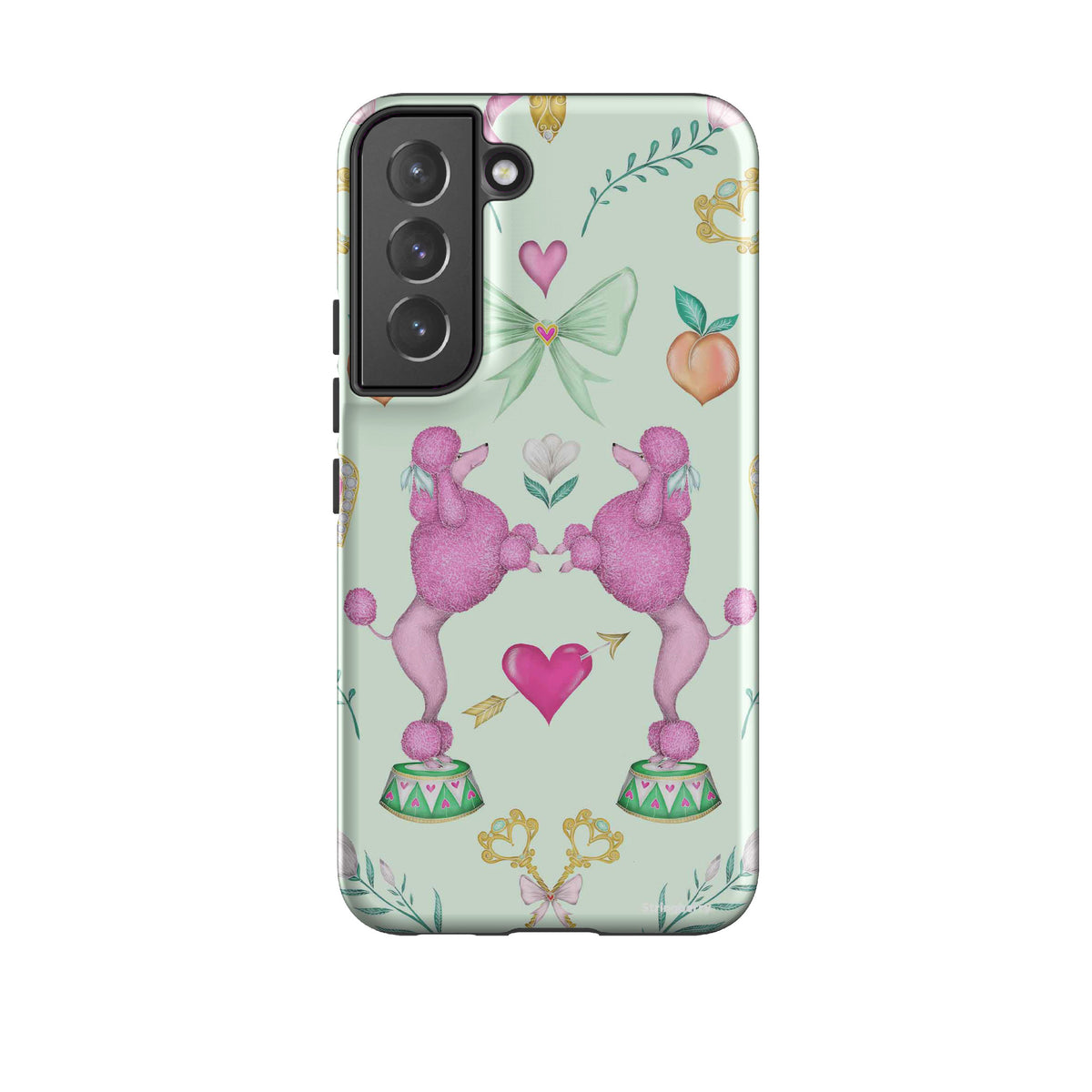 Samsung Tough Case - Pink Poodle Parlour Mint By Catherine Rowe