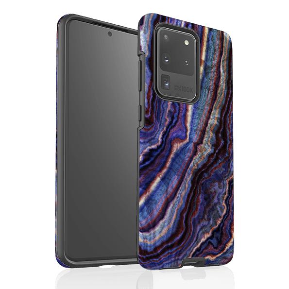Samsung phone case-Royal Agate-Product Details Raised bevel to protect screen from scratches. Impact resistant polycarbonate shell and shock absorbing inner TPU liner. Secure fit with design wrapping around side of the case and full access to ports. Compatible with Qi-standard wireless charging. Thickness 1/8 inch (3mm), weight 30g. Compatibility See drop down menu for options, please select the right case as we print to order.-Stringberry