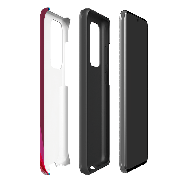 Samsung phone case-Ruby Fan By Kitty Joseph-Product Details Raised bevel to protect screen from scratches. Impact resistant polycarbonate shell and shock absorbing inner TPU liner. Secure fit with design wrapping around side of the case and full access to ports. Compatible with Qi-standard wireless charging. Thickness 1/8 inch (3mm), weight 30g. Compatibility See drop down menu for options, please select the right case as we print to order.-Stringberry