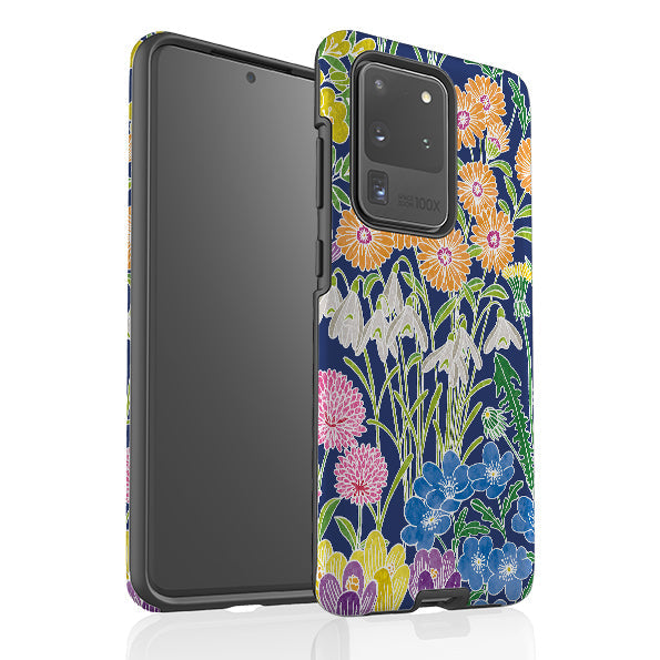 Samsung phone case-Spring-2 By Natalie Pedetti Prack-Product Details Raised bevel to protect screen from scratches. Impact resistant polycarbonate shell and shock absorbing inner TPU liner. Secure fit with design wrapping around side of the case and full access to ports. Compatible with Qi-standard wireless charging. Thickness 1/8 inch (3mm), weight 30g. Compatibility See drop down menu for options, please select the right case as we print to order.-Stringberry
