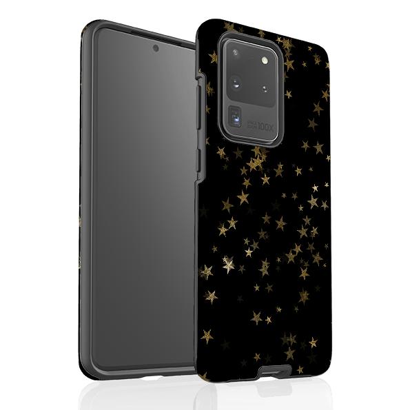 Samsung Handyhülle Sternennacht: Erhabene Abschrägung gegen Kratzer, stoßfeste Polycarbonatschale + TPU-Einsatz. Passgenaue Passform, Anschluszzugriff, kompatibel mit Qi-Ladung. 1/8 Zoll (3mm), 30g. Kompatibilität siehe Dropdown, passende Hülle wählen – wir bedrucken nach Bestellung. Stringberry