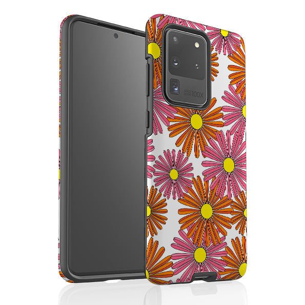 Samsung phone case-Sunny-Product Details Raised bevel to protect screen from scratches. Impact resistant polycarbonate shell and shock absorbing inner TPU liner. Secure fit with design wrapping around side of the case and full access to ports. Compatible with Qi-standard wireless charging. Thickness 1/8 inch (3mm), weight 30g. Compatibility See drop down menu for options, please select the right case as we print to order.-Stringberry