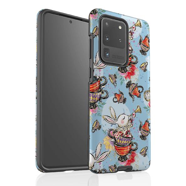 Samsung phone case-Tea Party-Product Details Raised bevel to protect screen from scratches. Impact resistant polycarbonate shell and shock absorbing inner TPU liner. Secure fit with design wrapping around side of the case and full access to ports. Compatible with Qi-standard wireless charging. Thickness 1/8 inch (3mm), weight 30g. Compatibility See drop down menu for options, please select the right case as we print to order.-Stringberry