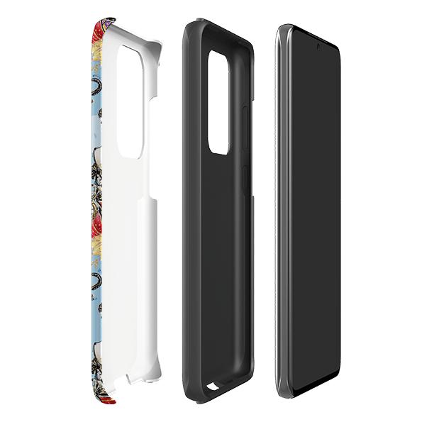 Samsung phone case-Tea Party-Product Details Raised bevel to protect screen from scratches. Impact resistant polycarbonate shell and shock absorbing inner TPU liner. Secure fit with design wrapping around side of the case and full access to ports. Compatible with Qi-standard wireless charging. Thickness 1/8 inch (3mm), weight 30g. Compatibility See drop down menu for options, please select the right case as we print to order.-Stringberry