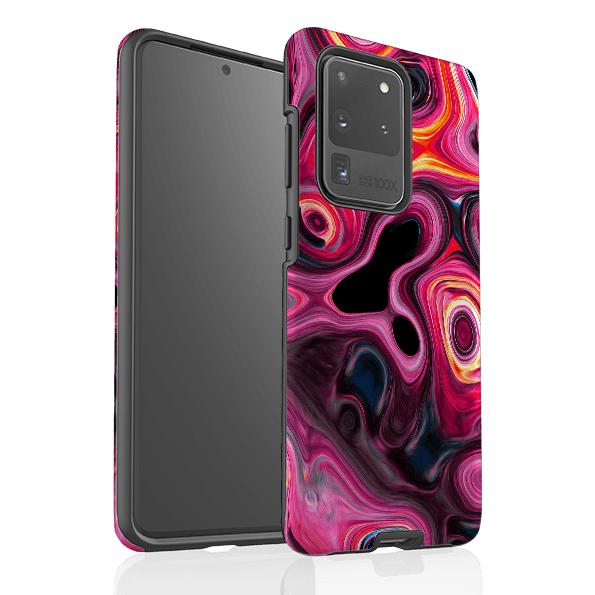 Samsung phone case-Tiger Tail-Product Details Raised bevel to protect screen from scratches. Impact resistant polycarbonate shell and shock absorbing inner TPU liner. Secure fit with design wrapping around side of the case and full access to ports. Compatible with Qi-standard wireless charging. Thickness 1/8 inch (3mm), weight 30g. Compatibility See drop down menu for options, please select the right case as we print to order.-Stringberry