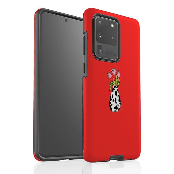 Samsung phone case-Tulips-Product Details Raised bevel to protect screen from scratches. Impact resistant polycarbonate shell and shock absorbing inner TPU liner. Secure fit with design wrapping around side of the case and full access to ports. Compatible with Qi-standard wireless charging. Thickness 1/8 inch (3mm), weight 30g. Compatibility See drop down menu for options, please select the right case as we print to order.-Stringberry
