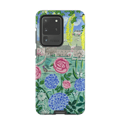 Samsung phone case-Village Floral By Mary Stubberfield-Product Details Raised bevel to protect screen from scratches. Impact resistant polycarbonate shell and shock absorbing inner TPU liner. Secure fit with design wrapping around side of the case and full access to ports. Compatible with Qi-standard wireless charging. Thickness 1/8 inch (3mm), weight 30g. Compatibility See drop down menu for options, please select the right case as we print to order.-Stringberry