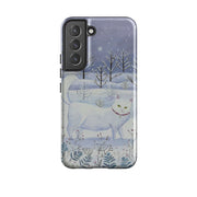 Samsung Tough Case - White Cat By Mary Stubberfield