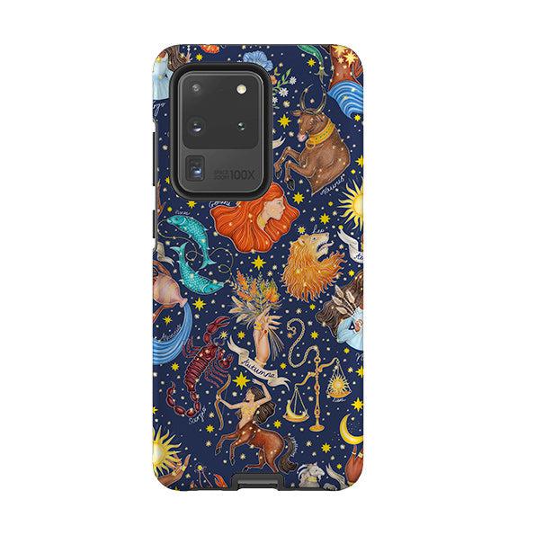 Samsung phone case-Zodiac Composite By Catherine Rowe-Product Details Raised bevel to protect screen from scratches. Impact resistant polycarbonate shell and shock absorbing inner TPU liner. Secure fit with design wrapping around side of the case and full access to ports. Compatible with Qi-standard wireless charging. Thickness 1/8 inch (3mm), weight 30g. Compatibility See drop down menu for options, please select the right case as we print to order.-Stringberry