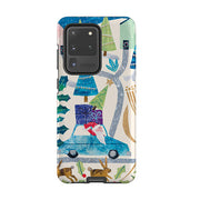 Samsung phone case-Santa Driving Home By Tracey English-Product Details Raised bevel to protect screen from scratches. Impact resistant polycarbonate shell and shock absorbing inner TPU liner. Secure fit with design wrapping around side of the case and full access to ports. Compatible with Qi-standard wireless charging. Thickness 1/8 inch (3mm), weight 30g. Compatibility See drop down menu for options, please select the right case as we print to order.-Stringberry