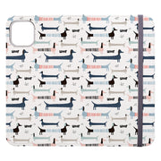 Wallet phone case-Sausage Dog-Vegan Leather Wallet Case Vegan leather. 3 slots for cards Fully printed exterior. Compatibility See drop down menu for options, please select the right case as we print to order.-Stringberry