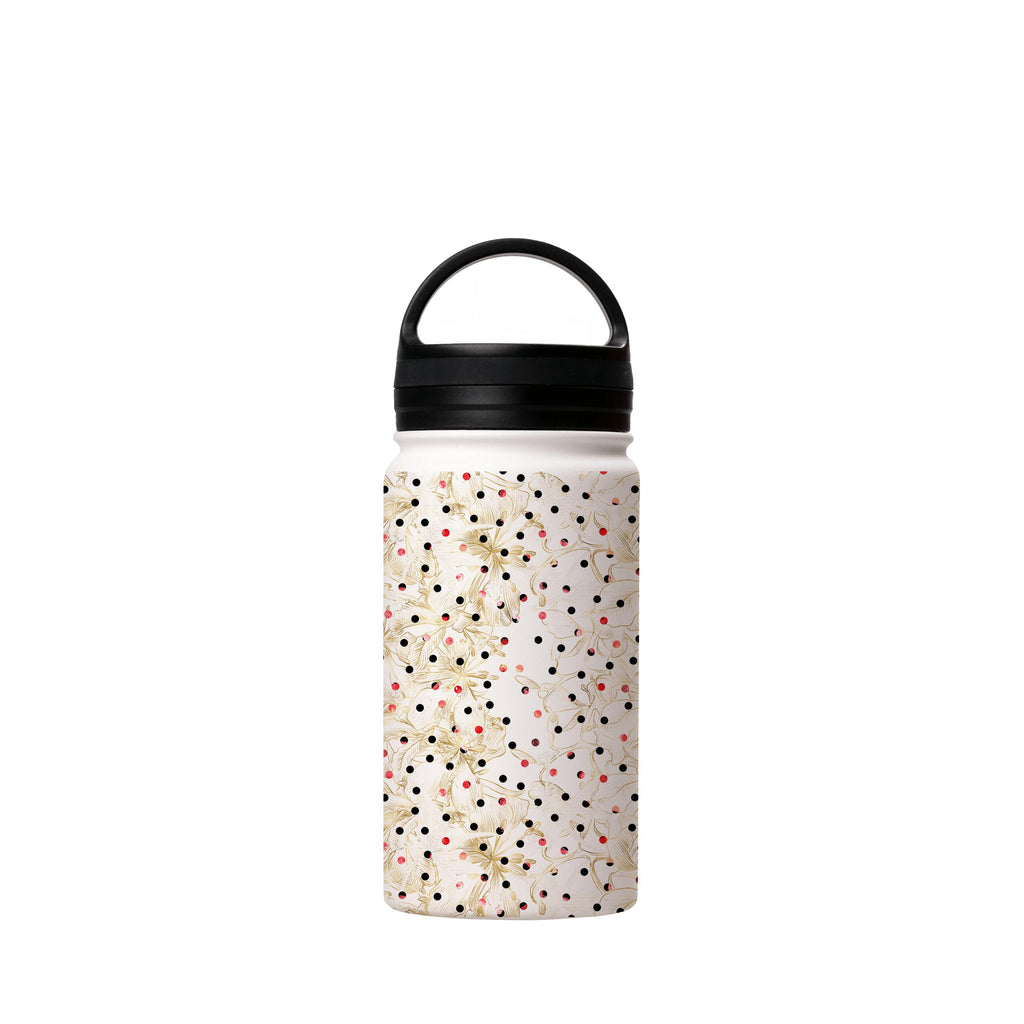 Water Bottles-Sheen Insulated Stainless Steel Water Bottle-12oz (350ml)-handle cap-Insulated Steel Water Bottle Our insulated stainless steel bottle comes in 3 sizes- Small 12oz (350ml), Medium 18oz (530ml) and Large 32oz (945ml) . It comes with a leak proof cap Keeps water cool for 24 hours Also keeps things warm for up to 12 hours Choice of 3 lids ( Sport Cap, Handle Cap, Flip Cap ) for easy carrying Dishwasher Friendly Lightweight, durable and easy to carry Reusable, so it's safe for the plan