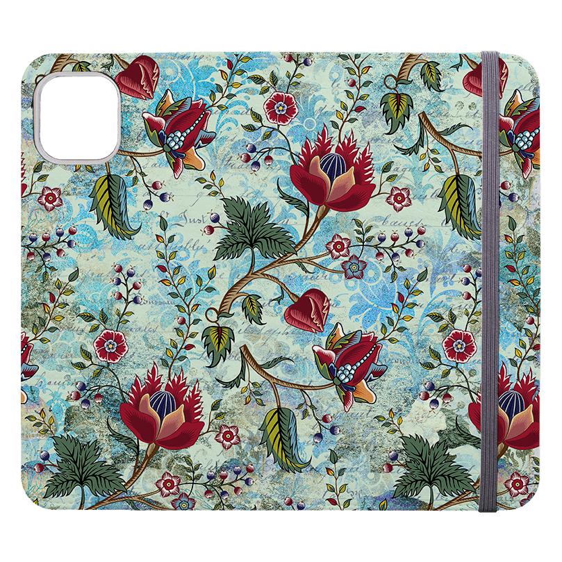 Wallet phone case-Skelton Blue-Vegan Leather Wallet Case Vegan leather. 3 slots for cards Fully printed exterior. Compatibility See drop down menu for options, please select the right case as we print to order.-Stringberry