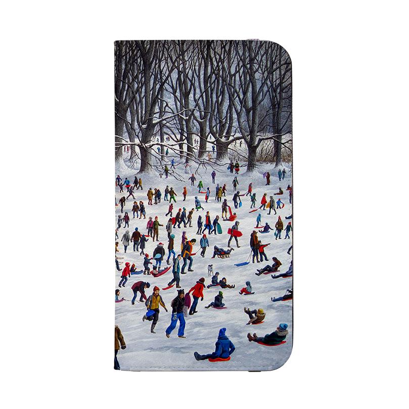 Étui portefeuille pour téléphone - Snow Time par Philip Hood - Étui portefeuille en cuir végétalien. Cuir végétalien. Trois fentes pour cartes. Extérieur entièrement imprimé. Compatibilité : Consultez le menu déroulant pour les options, veuillez sélectionner le bon étui car nous imprimons sur commande. - Stringberry
