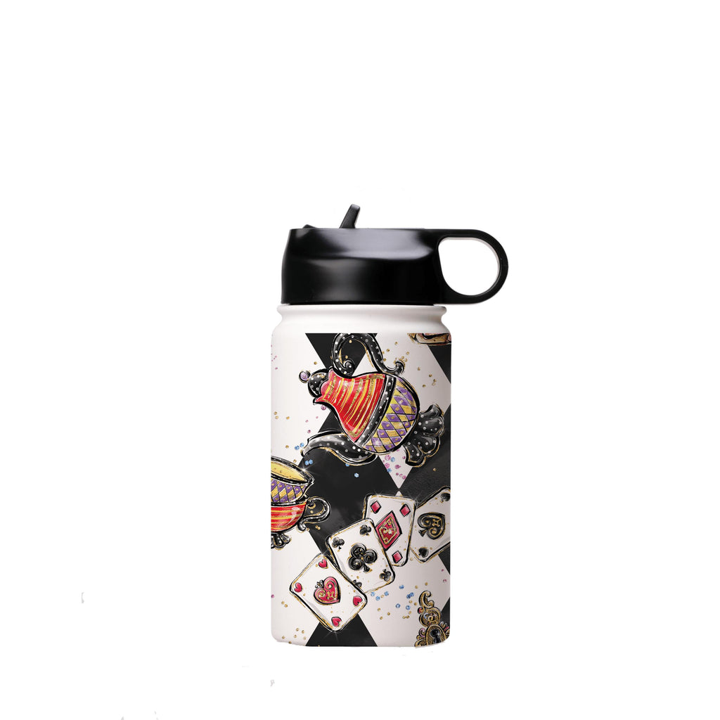 Water Bottles-Tea Pot Insulated Stainless Steel Water Bottle-12oz (350ml)-Flip cap-Insulated Steel Water Bottle Our insulated stainless steel bottle comes in 3 sizes- Small 12oz (350ml), Medium 18oz (530ml) and Large 32oz (945ml) . It comes with a leak proof cap Keeps water cool for 24 hours Also keeps things warm for up to 12 hours Choice of 3 lids ( Sport Cap, Handle Cap, Flip Cap ) for easy carrying Dishwasher Friendly Lightweight, durable and easy to carry Reusable, so it's safe for the plan