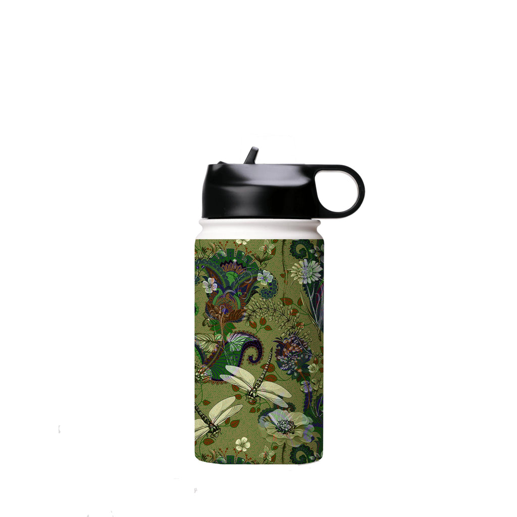 Water Bottles-Vyne Pattern Insulated Stainless Steel Water Bottle-12oz (350ml)-Flip cap-Insulated Steel Water Bottle Our insulated stainless steel bottle comes in 3 sizes- Small 12oz (350ml), Medium 18oz (530ml) and Large 32oz (945ml) . It comes with a leak proof cap Keeps water cool for 24 hours Also keeps things warm for up to 12 hours Choice of 3 lids ( Sport Cap, Handle Cap, Flip Cap ) for easy carrying Dishwasher Friendly Lightweight, durable and easy to carry Reusable, so it's safe for the