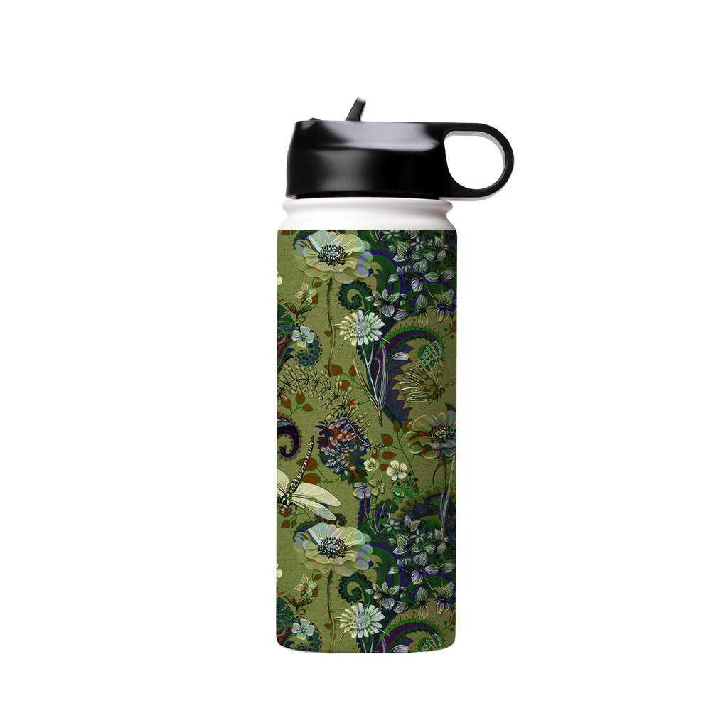Water Bottles-Vyne Pattern Insulated Stainless Steel Water Bottle-18oz (530ml)-Flip cap-Insulated Steel Water Bottle Our insulated stainless steel bottle comes in 3 sizes- Small 12oz (350ml), Medium 18oz (530ml) and Large 32oz (945ml) . It comes with a leak proof cap Keeps water cool for 24 hours Also keeps things warm for up to 12 hours Choice of 3 lids ( Sport Cap, Handle Cap, Flip Cap ) for easy carrying Dishwasher Friendly Lightweight, durable and easy to carry Reusable, so it's safe for the