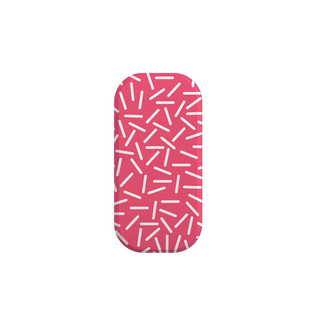 White Confetti Peach Phone Stand