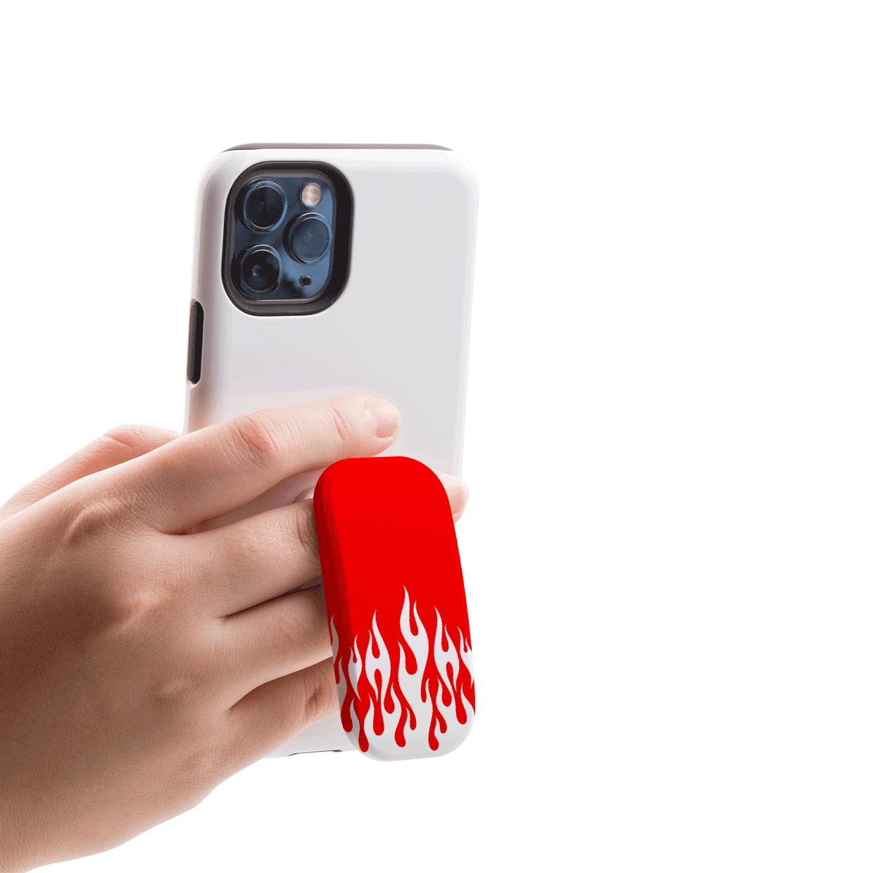 White Flames Red Phone Stand