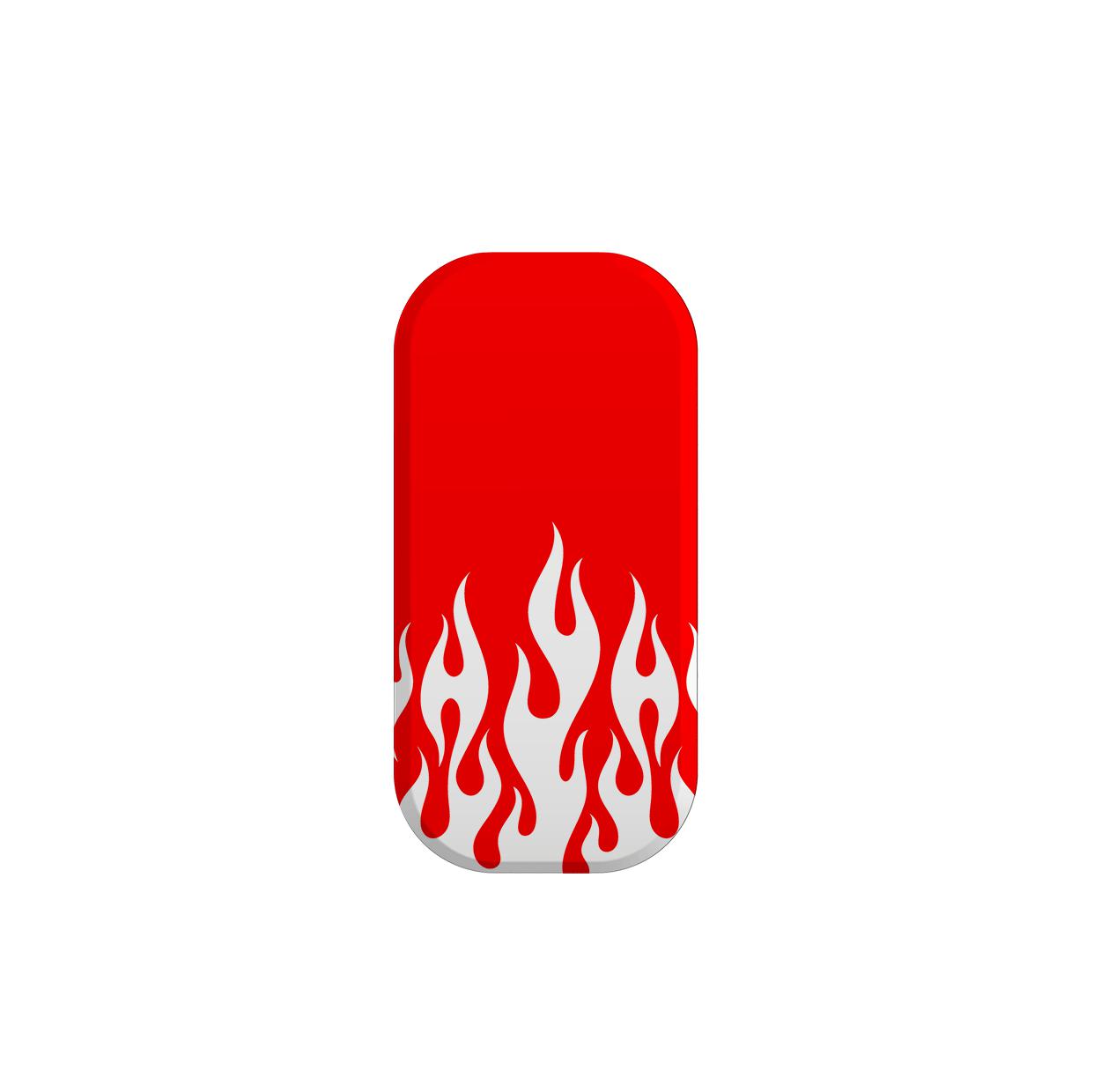 White Flames Red Phone Stand